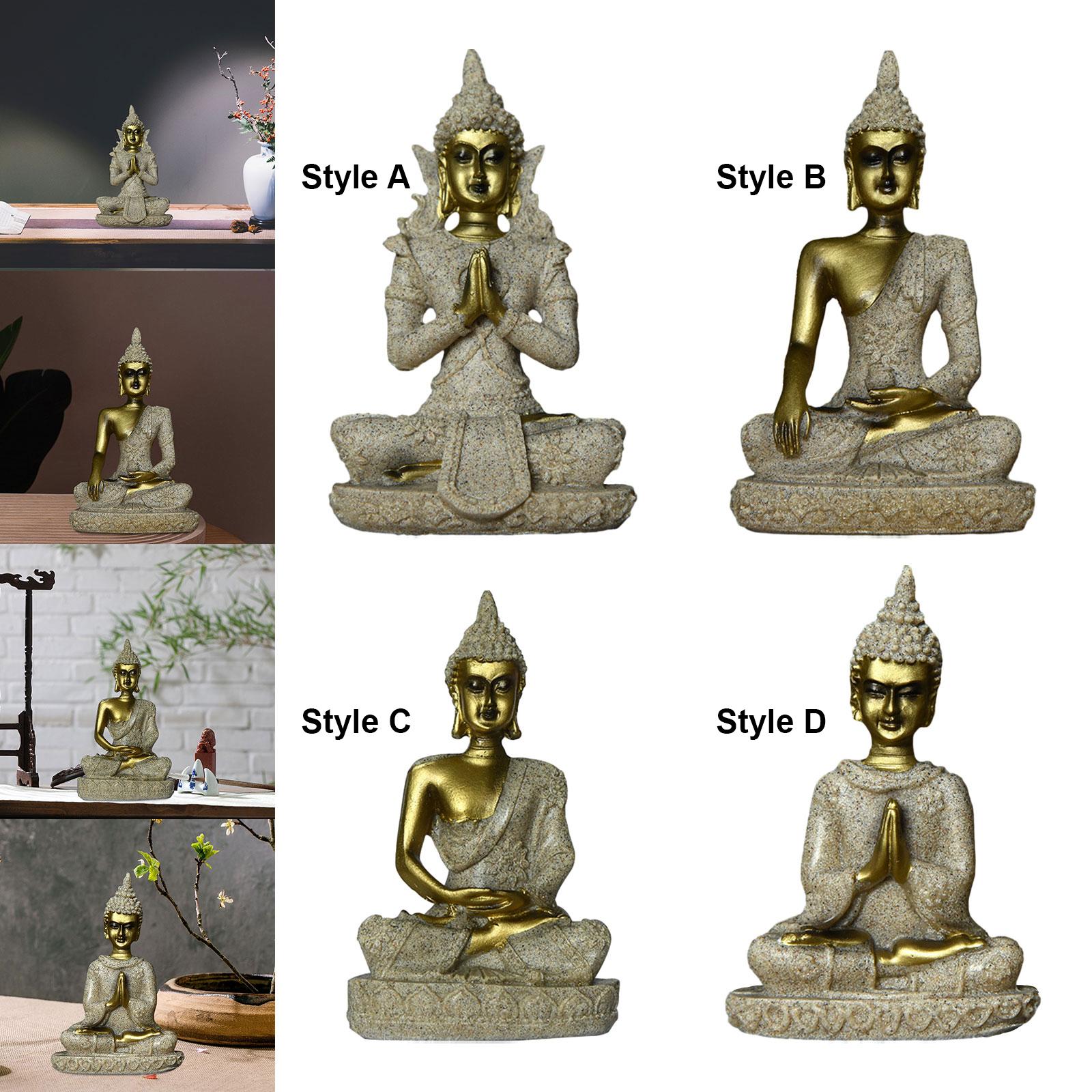 Resin Art Work - Budist Dekoratif Reçine Buda Heykeli, Ev