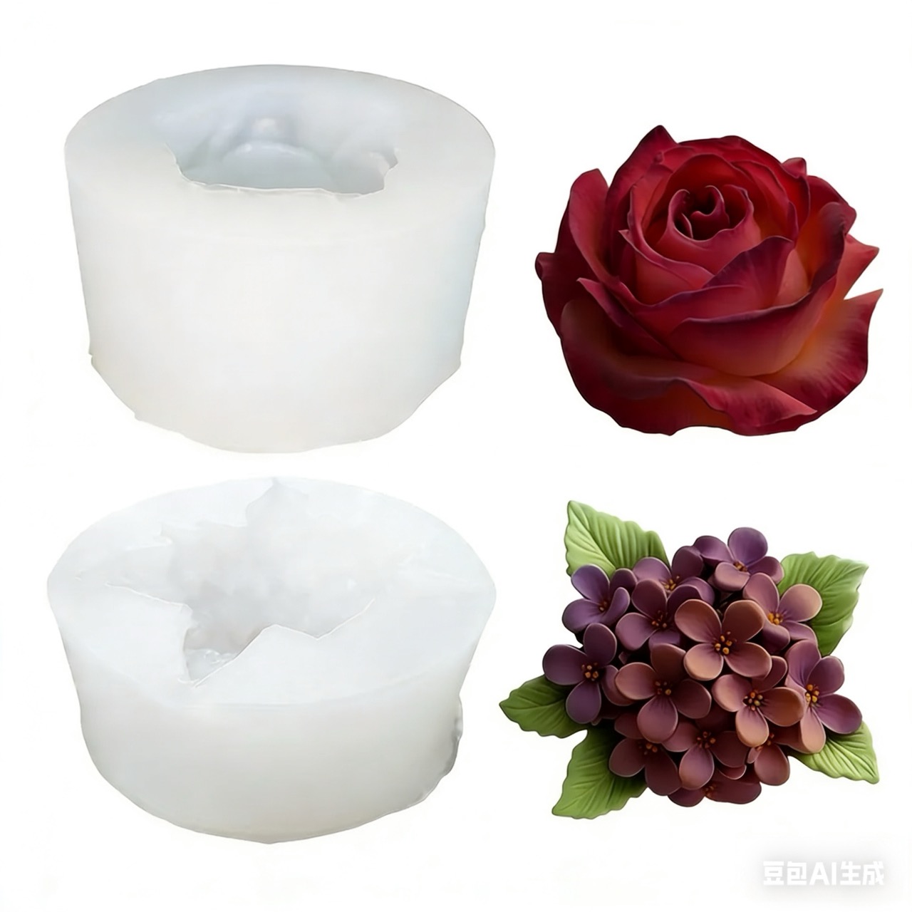 2 Parçalı 3D Gül ve Leylak Sil - Resin Art Rose incelemesi ve fiyatı